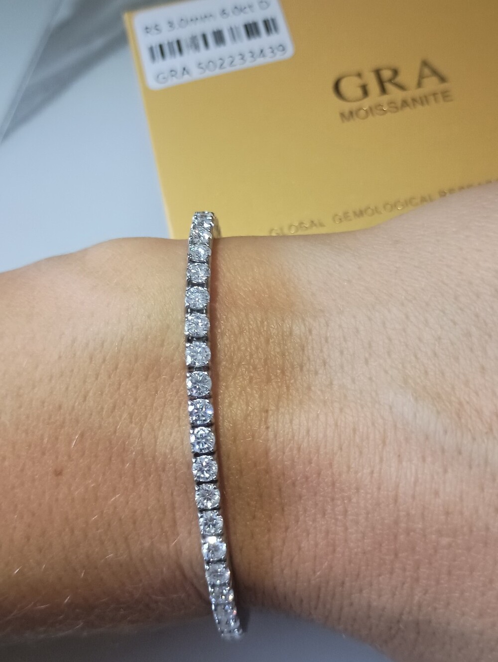 GRA Silver-Tone Clear Stone Tennis Bracelet. NWOT